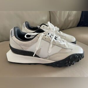 Figs New Balance White and Black Trail Sneakers